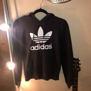 Black hooded Adidas sweatshirt!!